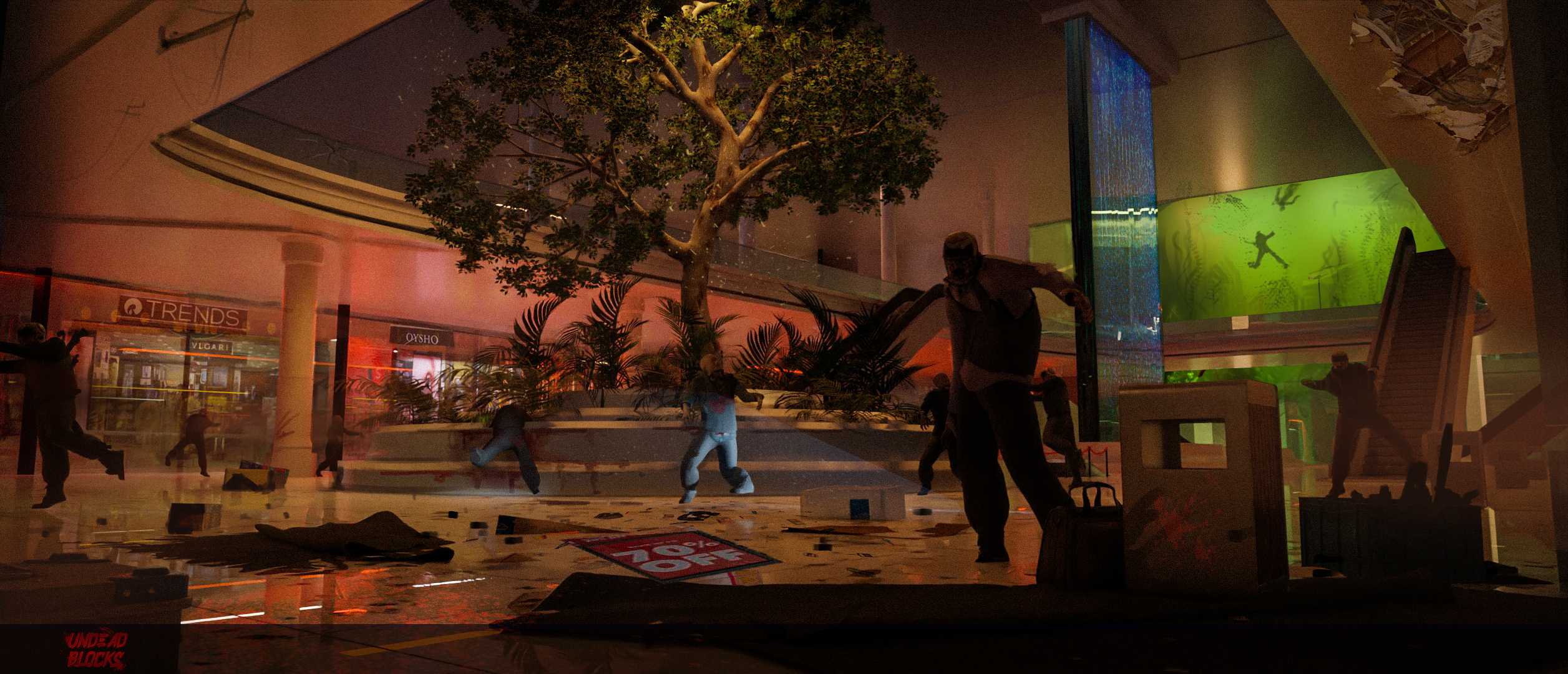 Undead Blocks 3d Environment