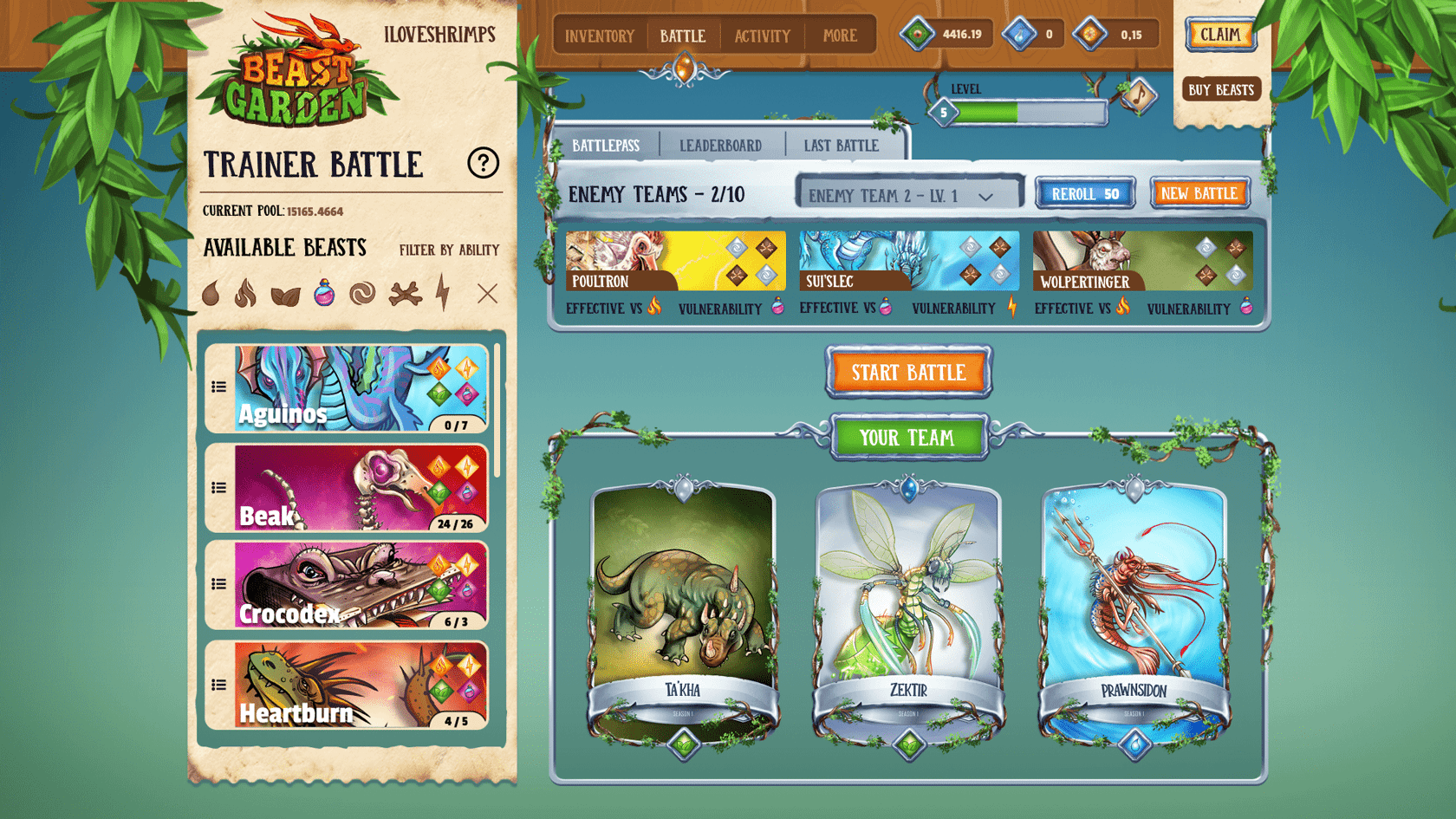 UI/UX – Beast Garden